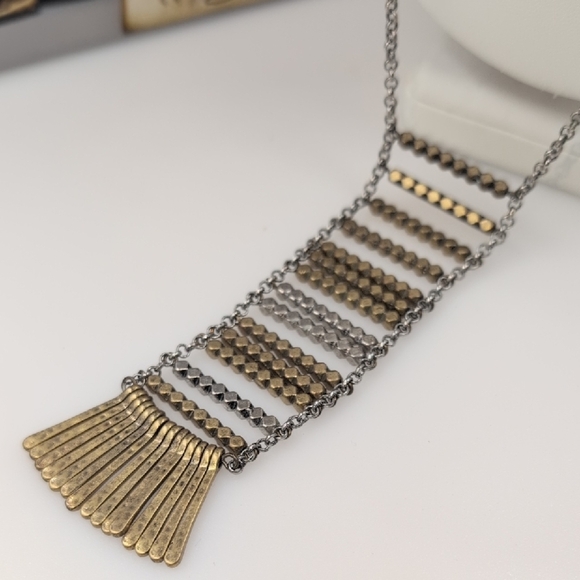 Lucky Brand Silver and Gold Chain Necklace - Picture 3 of 6